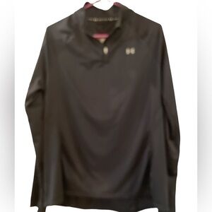 Under Armour Women's  black 1/4 Zip heat gear Running Shirt size xlg